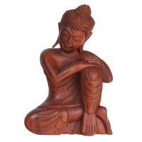 BUDDHA ODPOČÍVAJÍCÍ TMAVÝ 28cm